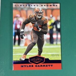 2019 Plates And Patches #26 Myles Garrett 2/35 Cleveland Browns